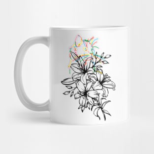 Cat and flowers Mug